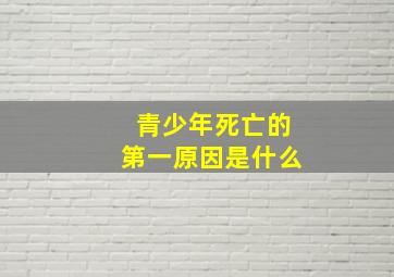 青少年死亡的第一原因是什么