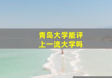 青岛大学能评上一流大学吗