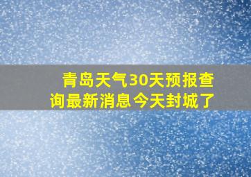 青岛天气30天预报查询最新消息今天封城了