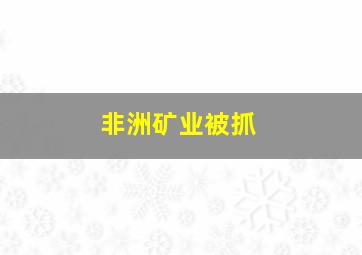 非洲矿业被抓