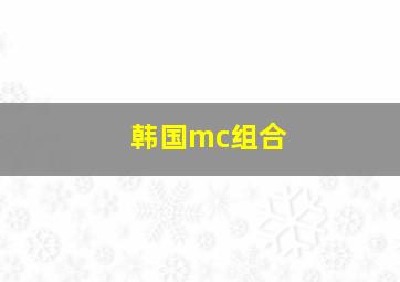 韩国mc组合