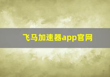 飞马加速器app官网