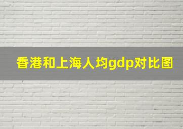 香港和上海人均gdp对比图