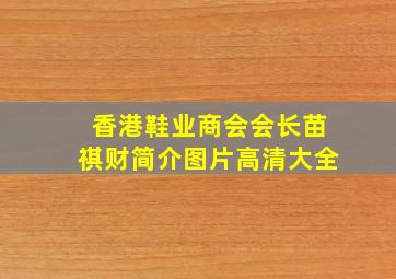 香港鞋业商会会长苗祺财简介图片高清大全