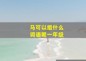 马可以组什么词语呢一年级