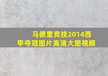 马德里竞技2014西甲夺冠图片高清大图视频