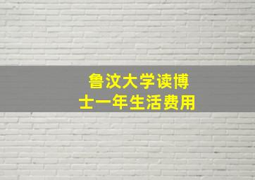 鲁汶大学读博士一年生活费用