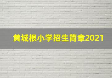 黄城根小学招生简章2021