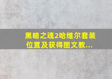 黑暗之魂2哈维尔套装位置及获得图文教...