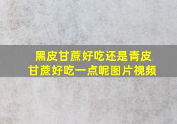 黑皮甘蔗好吃还是青皮甘蔗好吃一点呢图片视频