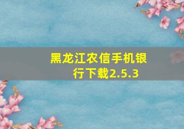 黑龙江农信手机银行下载2.5.3