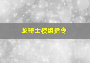 龙骑士模组指令